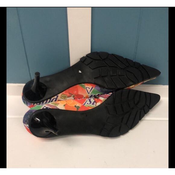Pazzo fruit candy‎ wrapper advertisement heels Made in Brazil women’s 8.5 Narrow - Picture 8 of 9